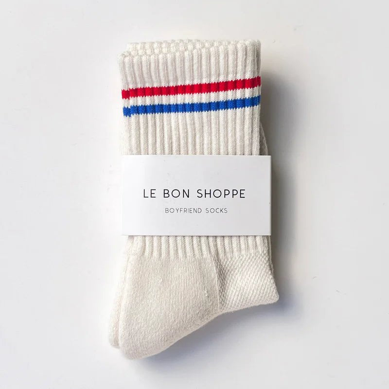 Le Bon Shoppe Boyfriend Socks Milk - Steranko Clothing Manchester