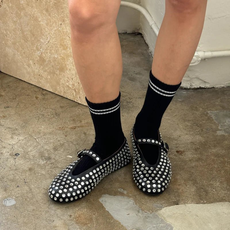 Le Bon Shoppe Boyfriend Socks Noir - Steranko Clothing Manchester