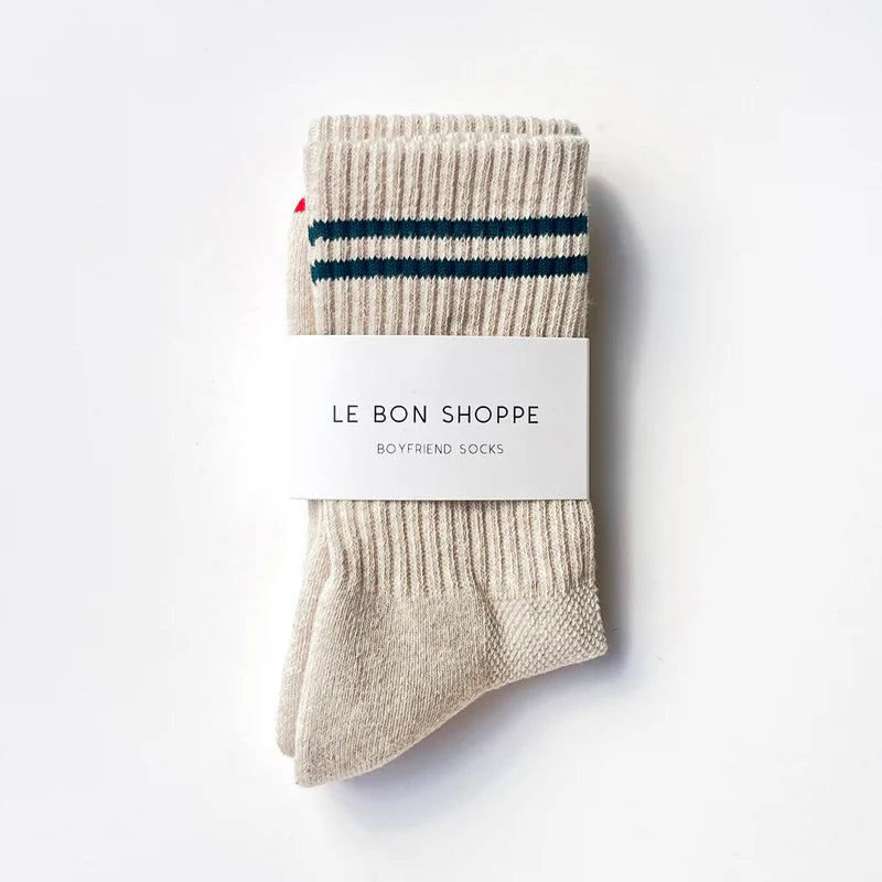 Le Bon Shoppe Boyfriend Socks Oatmeal - Steranko Clothing Manchester