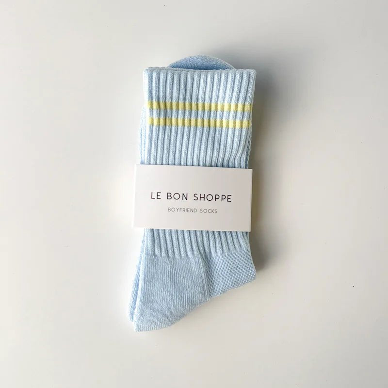 Le Bon Shoppe Boyfriend Socks Pastel Sky - Steranko Clothing Manchester