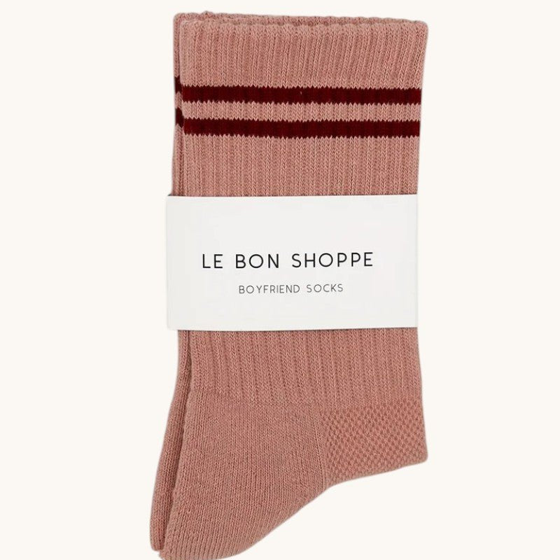 Le Bon Shoppe Boyfriend Socks Vintage Pink - Steranko Clothing Manchester
