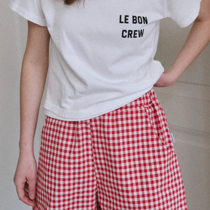 Le Bon Shoppe City Shorts Gingham Red - Steranko Clothing Manchester
