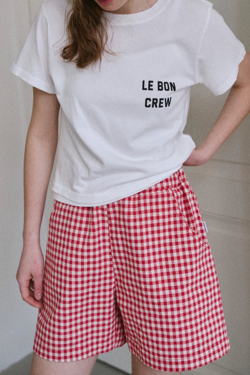 Le Bon Shoppe City Shorts Gingham Red - Steranko Clothing Manchester