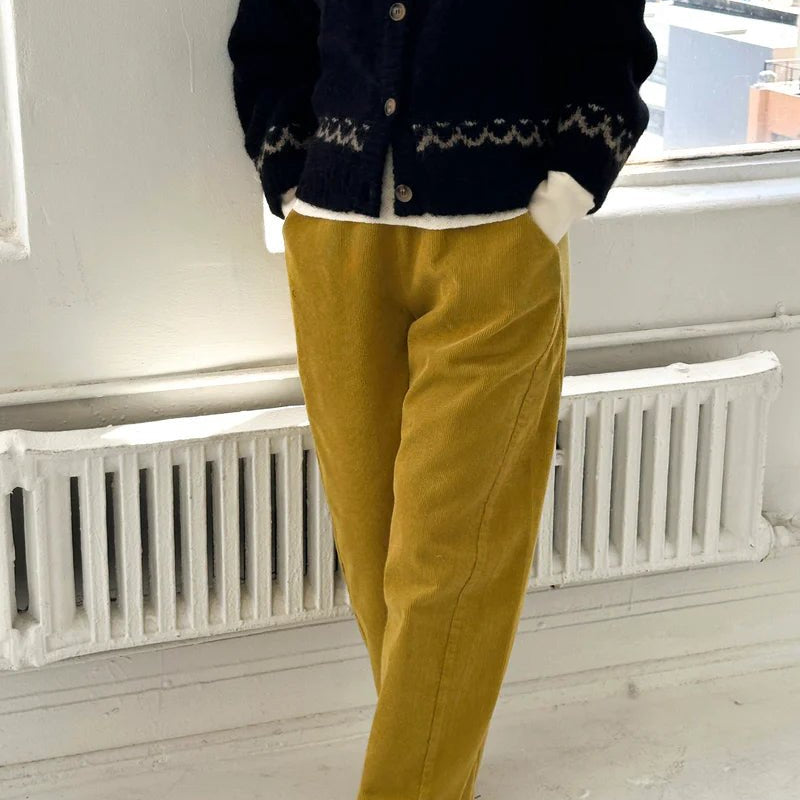 Le Bon Shoppe Corduroy Arc Pants Green Olive - Steranko Clothing Manchester