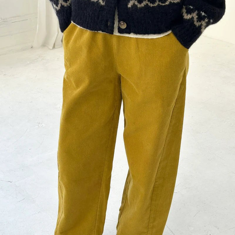 Le Bon Shoppe Corduroy Arc Pants Green Olive - Steranko Clothing Manchester