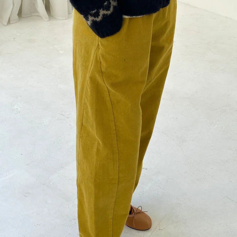 Le Bon Shoppe Corduroy Arc Pants Green Olive - Steranko Clothing Manchester