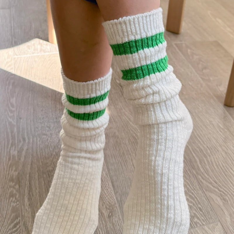 Le Bon Shoppe Cottage Varsity Socks Green Varsity - Steranko Clothing Manchester