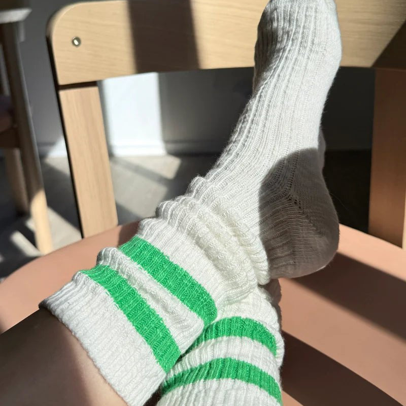 Le Bon Shoppe Cottage Varsity Socks Green Varsity - Steranko Clothing Manchester