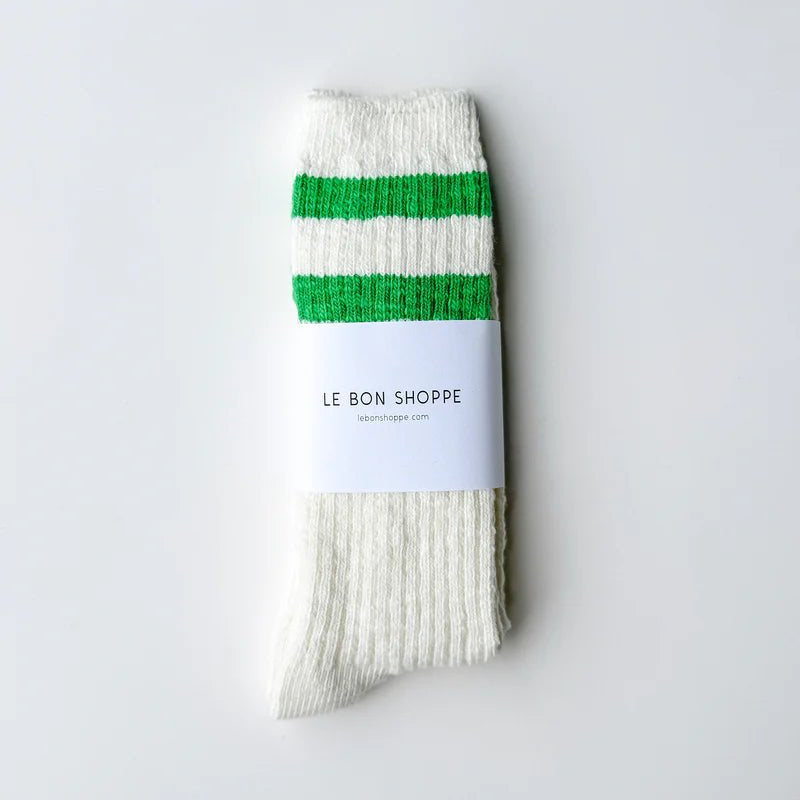 Le Bon Shoppe Cottage Varsity Socks Green Varsity - Steranko Clothing Manchester