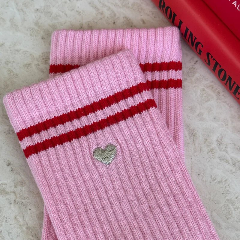 Le Bon Shoppe Embroidered Boyfriend Amour Pink + Heart - Steranko Clothing Manchester