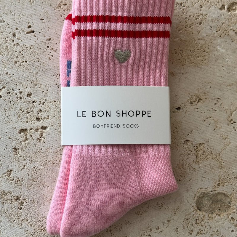 Le Bon Shoppe Embroidered Boyfriend Amour Pink + Heart - Steranko Clothing Manchester