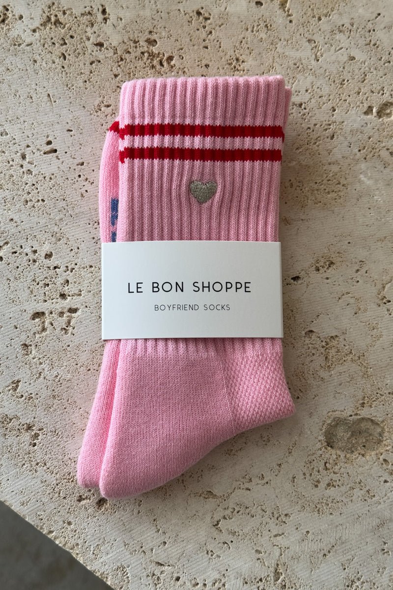 Le Bon Shoppe Embroidered Boyfriend Amour Pink + Heart - Steranko Clothing Manchester