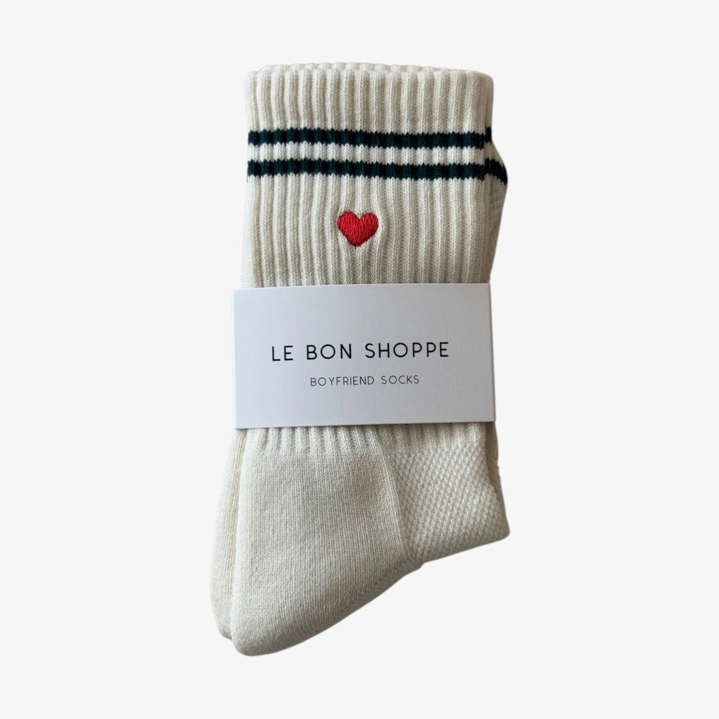Le Bon Shoppe Embroidered Boyfriend Parchment + Heart - Steranko Clothing Manchester