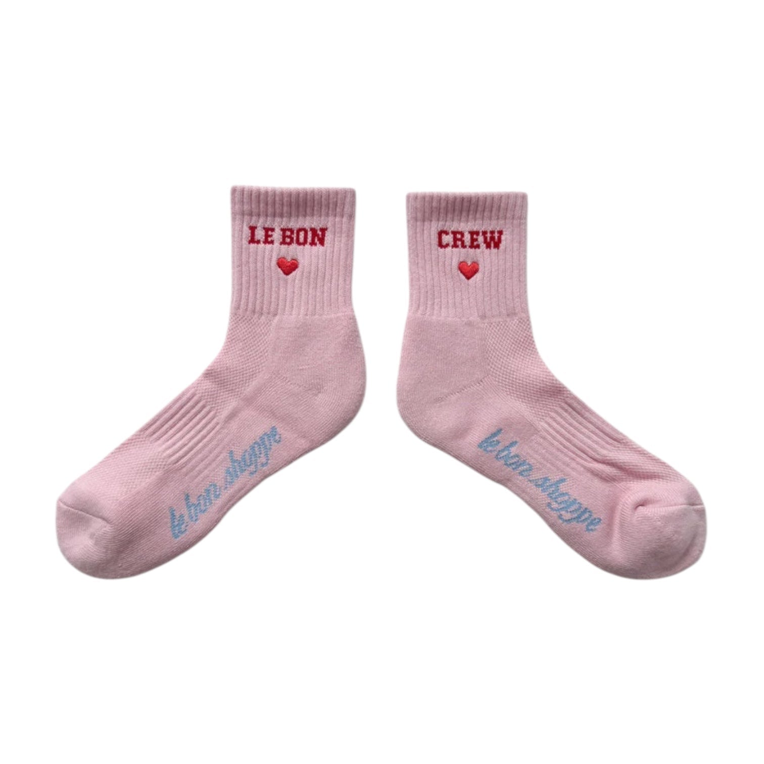 Le Bon Shoppe Embroidered Crew Socks Strawberry Milk - Steranko Clothing Manchester