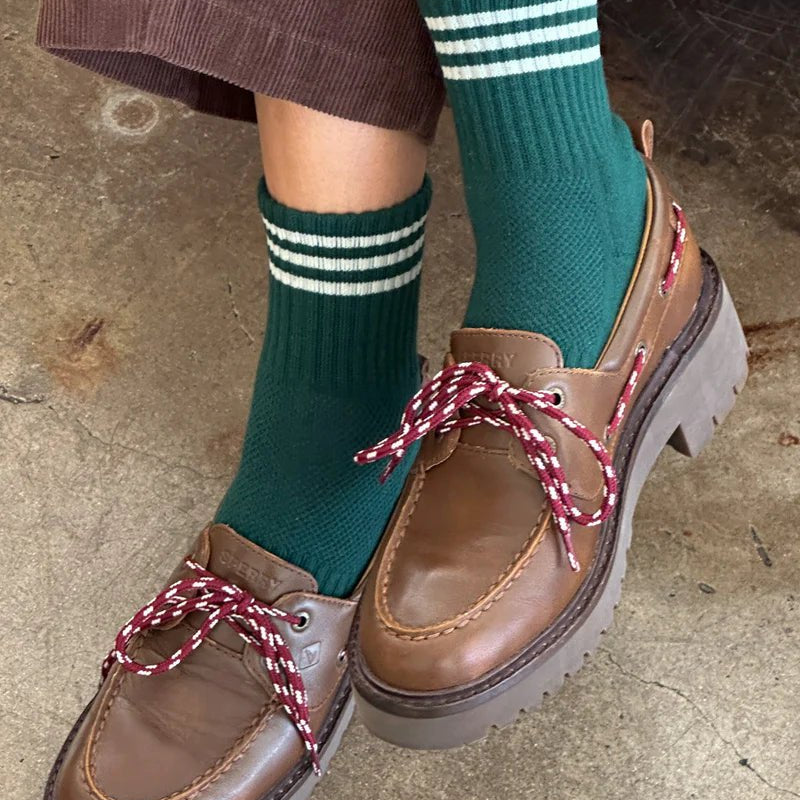 Le Bon Shoppe Girlfriend Socks Hunter Green - Steranko Clothing Manchester