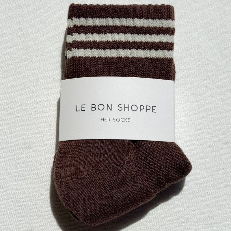 Le Bon Shoppe Girlfriend Socks Mahogany - Steranko Clothing Manchester