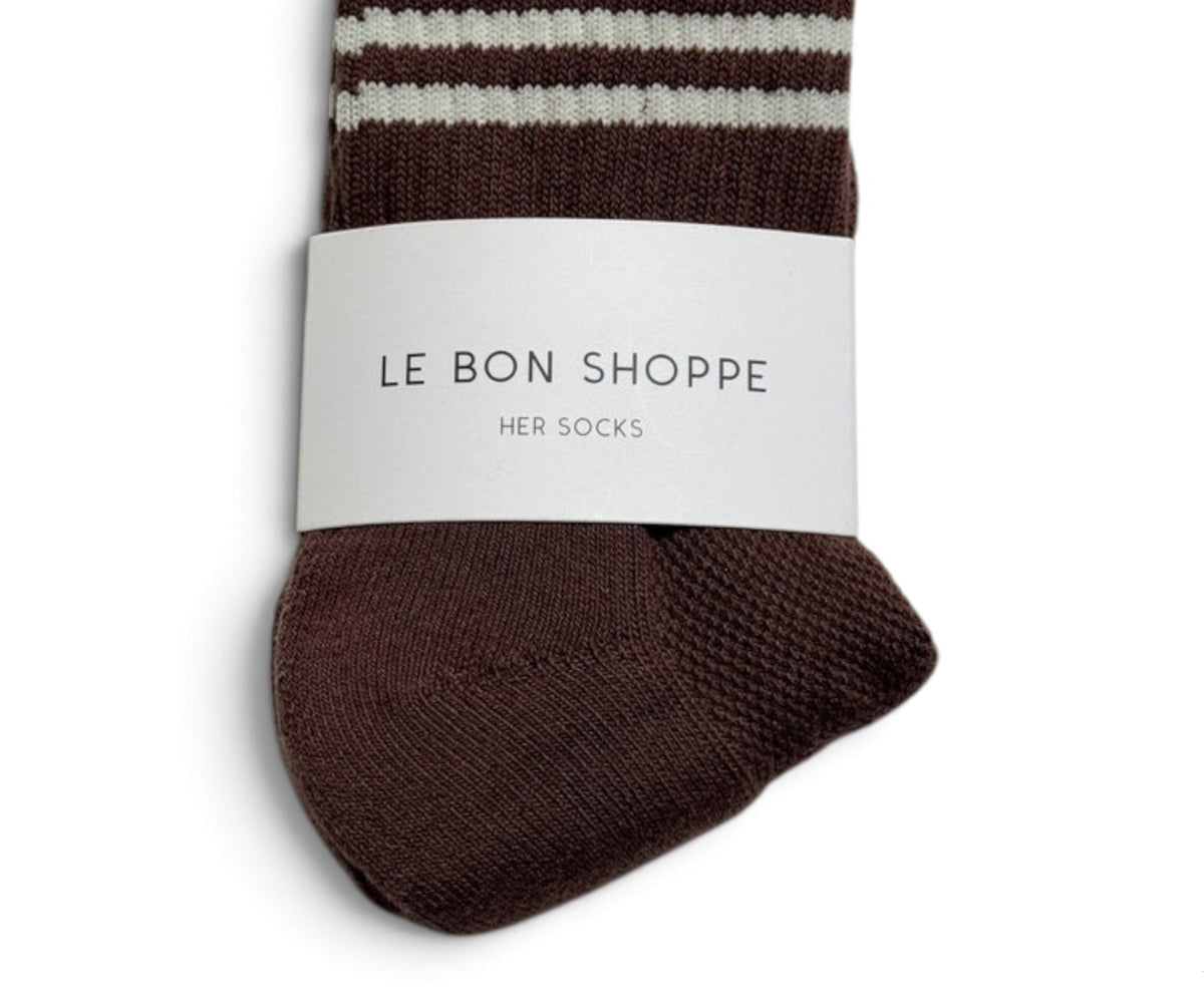 Le Bon Shoppe Girlfriend Socks Mahogany - Steranko Clothing Manchester