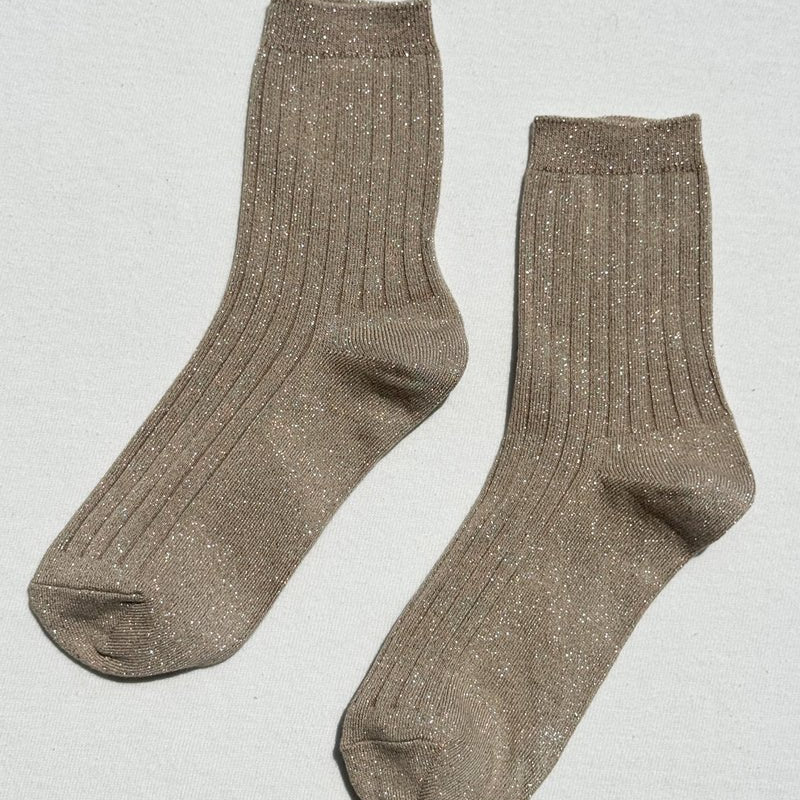 Le Bon Shoppe Her Modal Lurex Socks Ash Glitter - Steranko Clothing Manchester