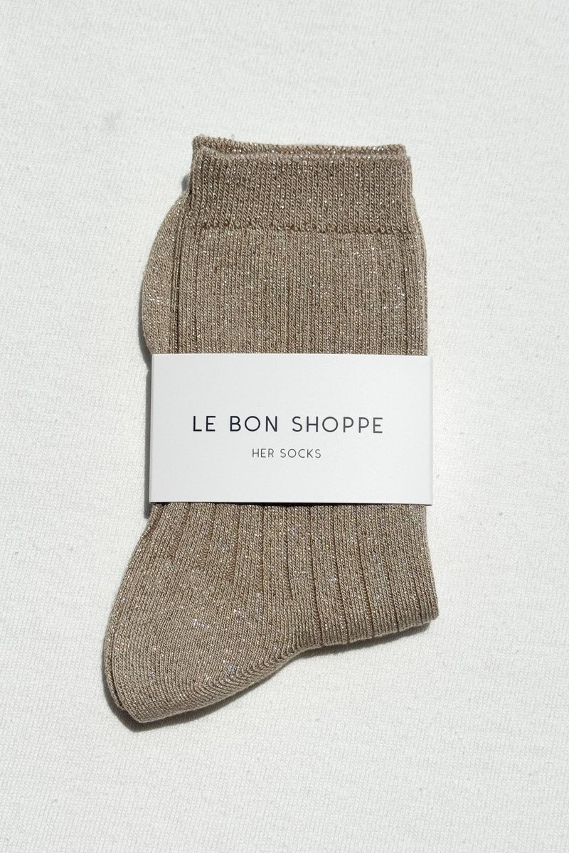 Le Bon Shoppe Her Modal Lurex Socks Ash Glitter - Steranko Clothing Manchester