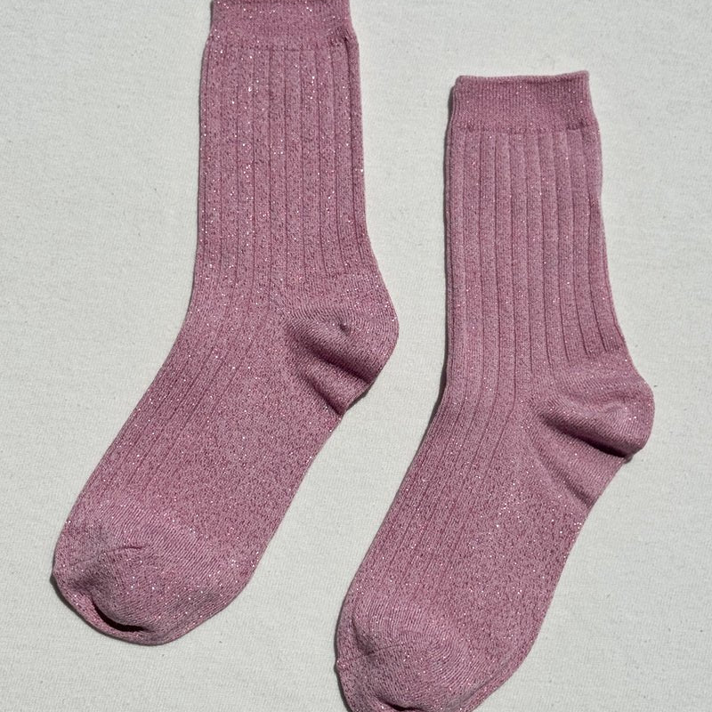 Le Bon Shoppe Her Modal Lurex Socks Sparkling Rose - Steranko Clothing Manchester