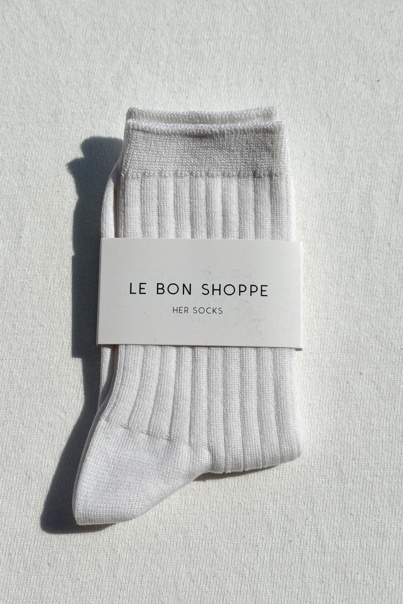 Le Bon Shoppe Her Socks Classic White - Steranko Clothing Manchester