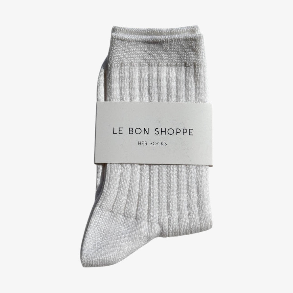 Le Bon Shoppe Her Socks Classic White - Steranko Clothing Manchester