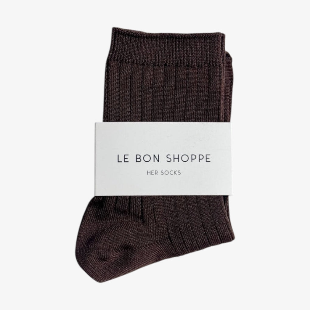 Le Bon Shoppe Her Socks Coffee - Steranko Clothing Manchester