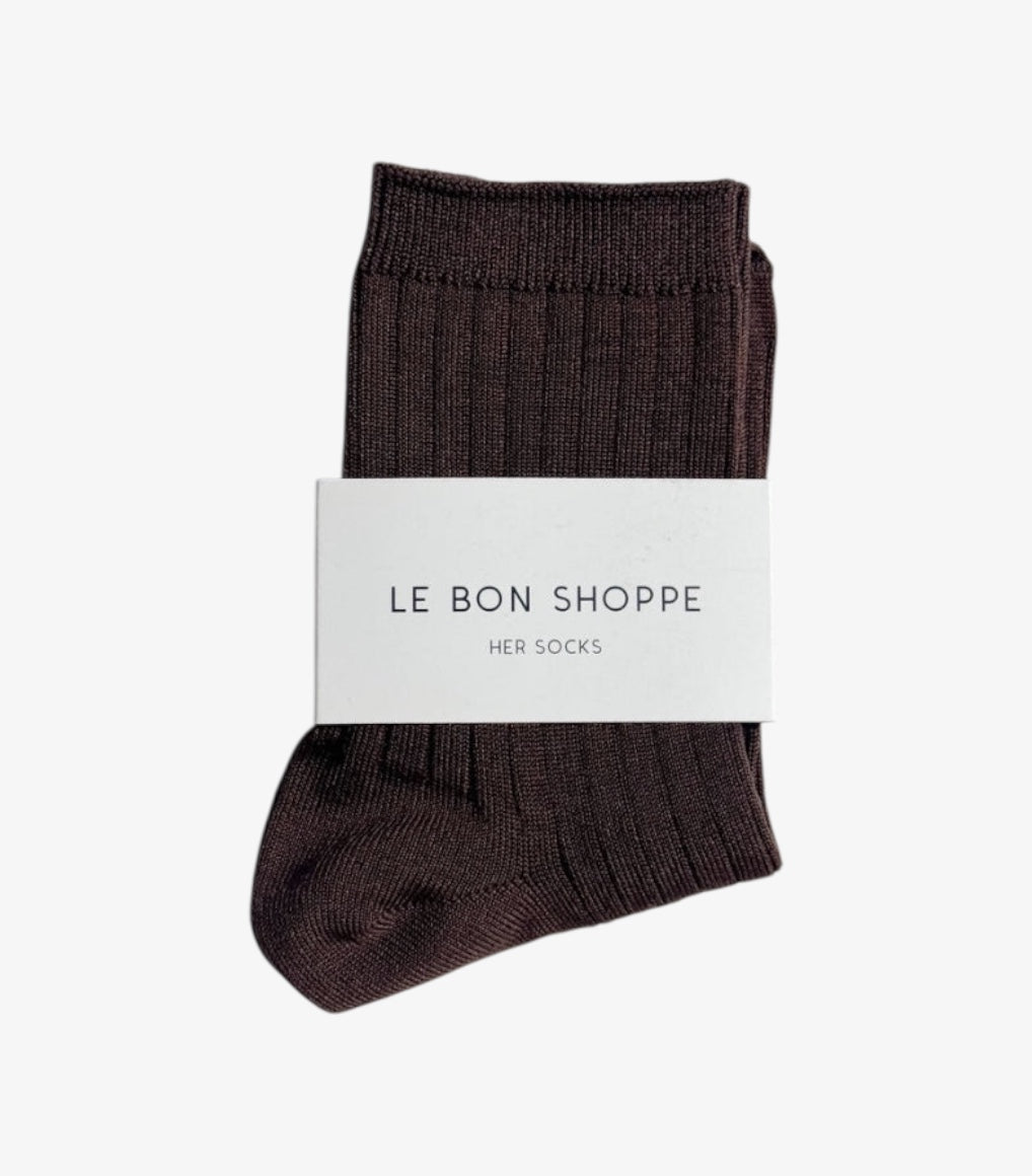 Le Bon Shoppe Her Socks Coffee - Steranko Clothing Manchester