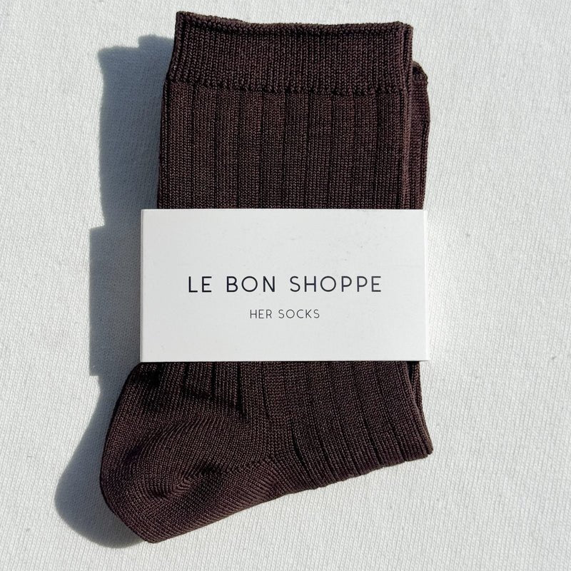 Le Bon Shoppe Her Socks (MC Cotton) Coffee - Steranko Clothing Manchester