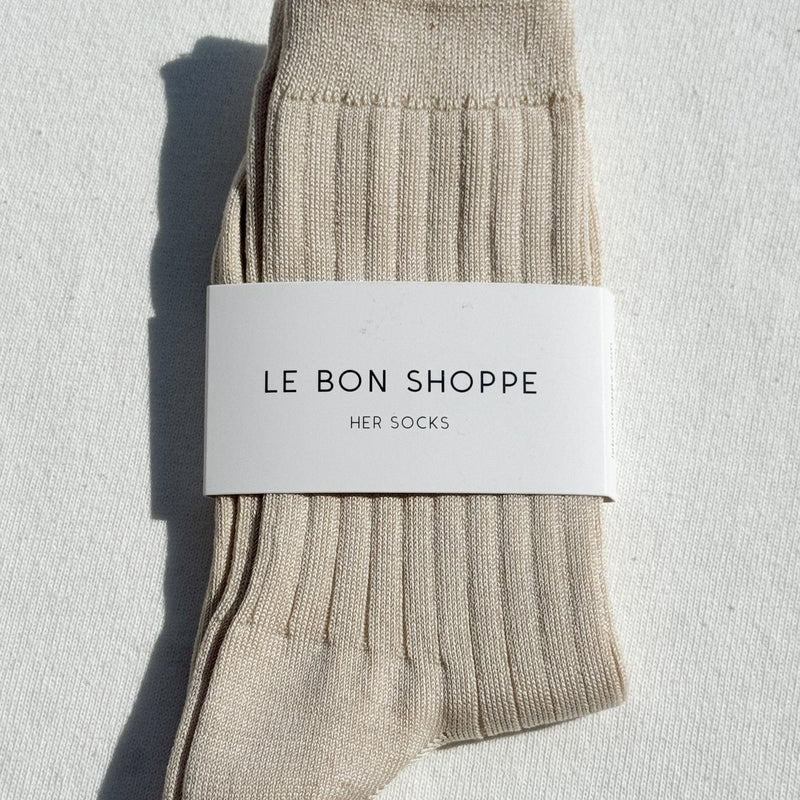 Le Bon Shoppe Her Socks (MC Cotton) Porcelain - Steranko Clothing Manchester
