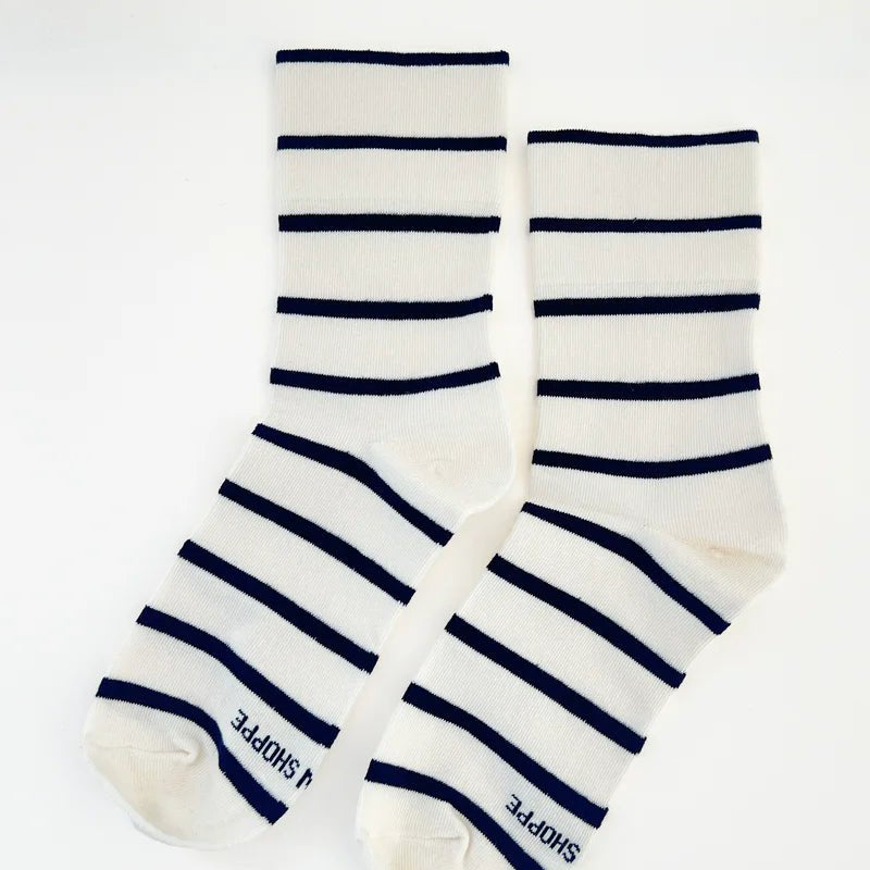 Le Bon Shoppe Wally Socks Breton Stripe - Steranko Clothing Manchester