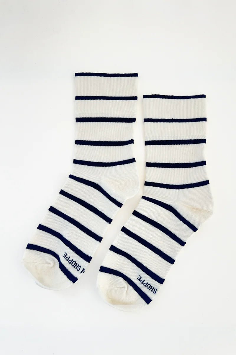 Le Bon Shoppe Wally Socks Breton Stripe - Steranko Clothing Manchester