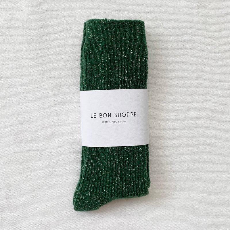 Le Bon Shoppe Winter Sparkle Socks Evergreen - Steranko Clothing Manchester