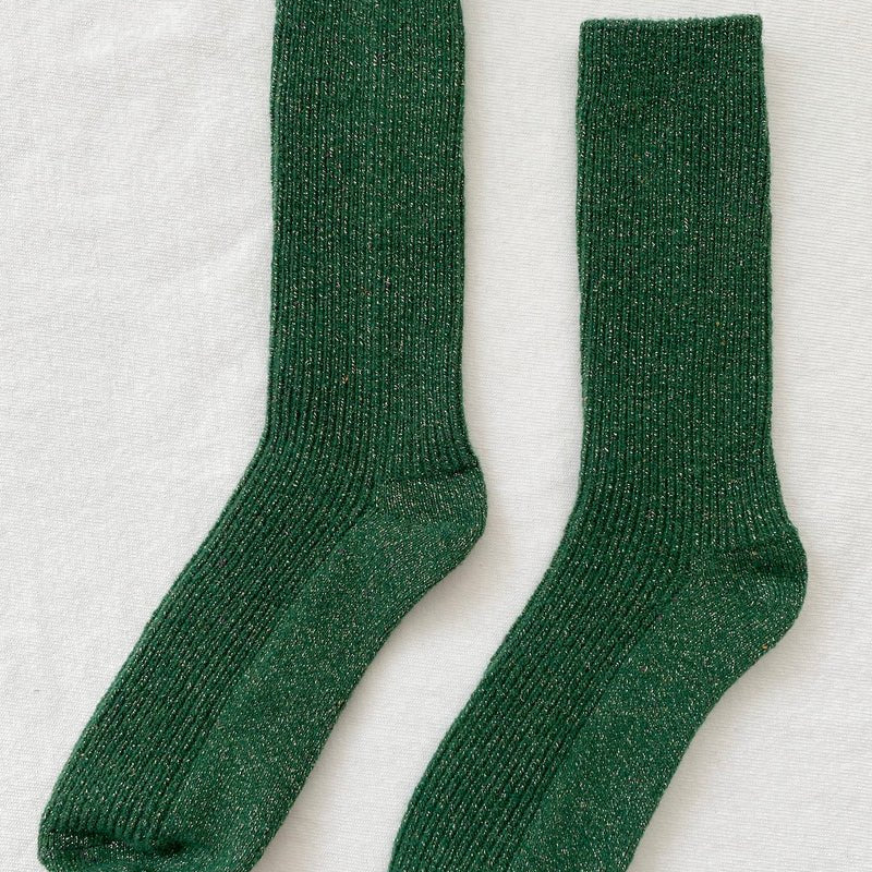 Le Bon Shoppe Winter Sparkle Socks Evergreen - Steranko Clothing Manchester