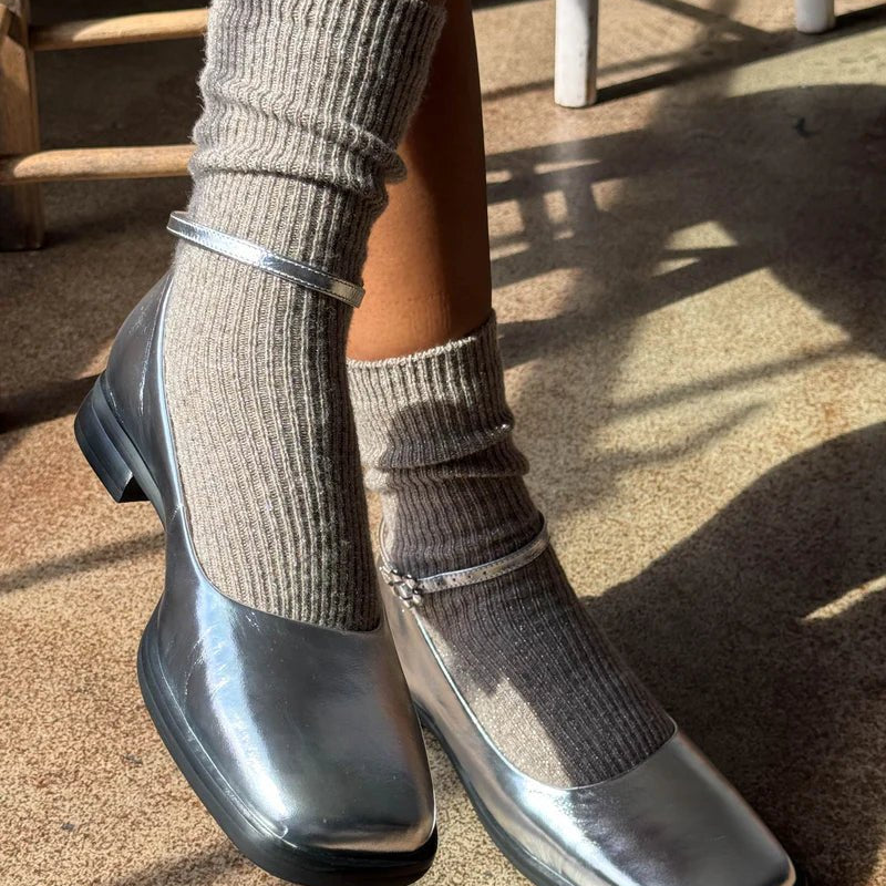 Le Bon Shoppe Winter Sparkle Socks Nutmeg - Steranko Clothing Manchester