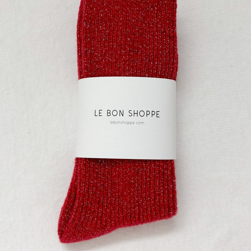 Le Bon Shoppe Winter Sparkle Socks Poinsettia - Steranko Clothing Manchester