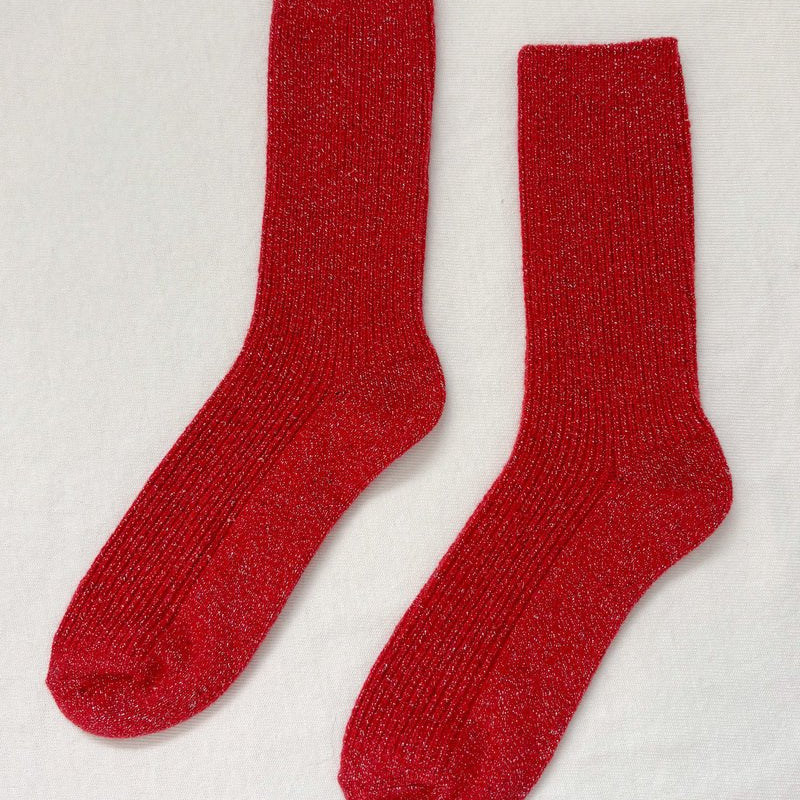 Le Bon Shoppe Winter Sparkle Socks Poinsettia - Steranko Clothing Manchester