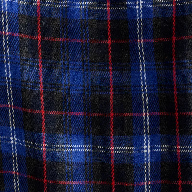 Louche Peppi Winter Check Smocked Bodice Midi Dress Blue - Steranko Clothing Manchester