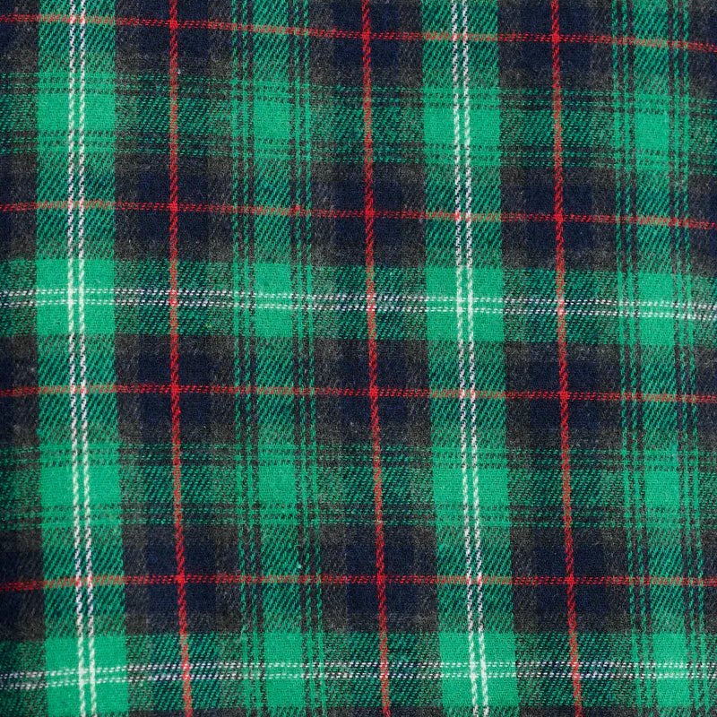 Louche Peppi Winter Check Smocked Bodice Midi Dress Green - Steranko Clothing Manchester