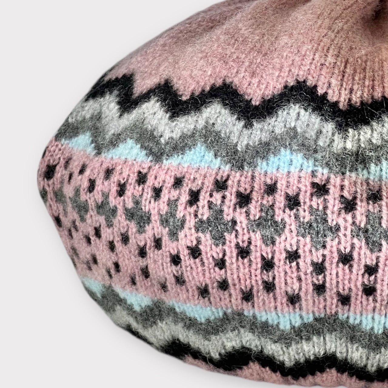 Mackie Hope Beret Fairisle Pink - Steranko Clothing Manchester