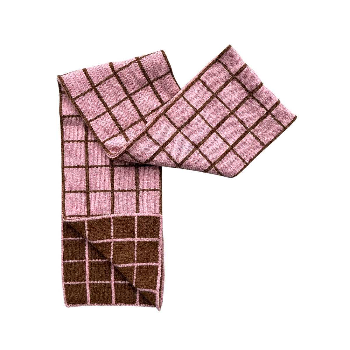 Mackie Rozelle Scarf Pink Brown Check - Steranko Clothing Manchester