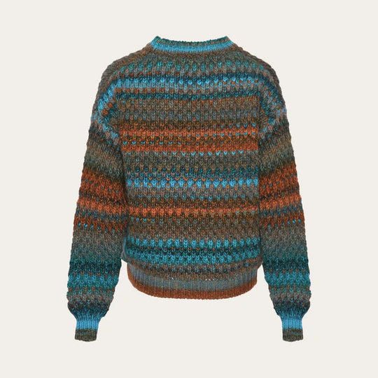 Noella Gio Knit Sweater Turquoise Brown Mix - Steranko Clothing Manchester