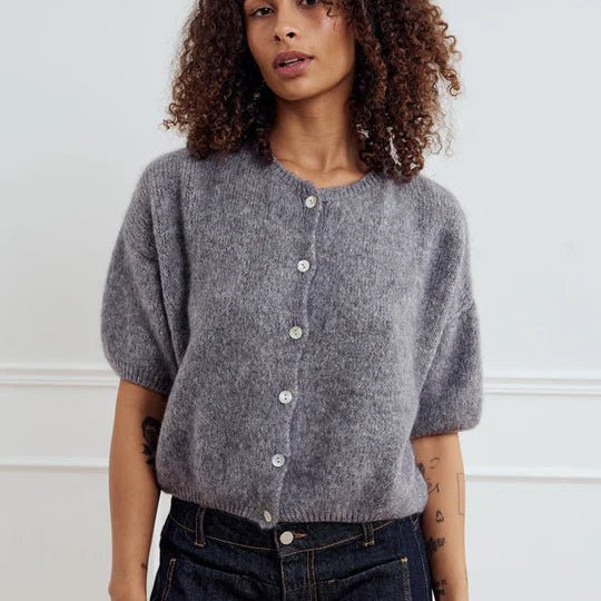 Noella Johanna Knit Cardigan Grey - Steranko Clothing Manchester