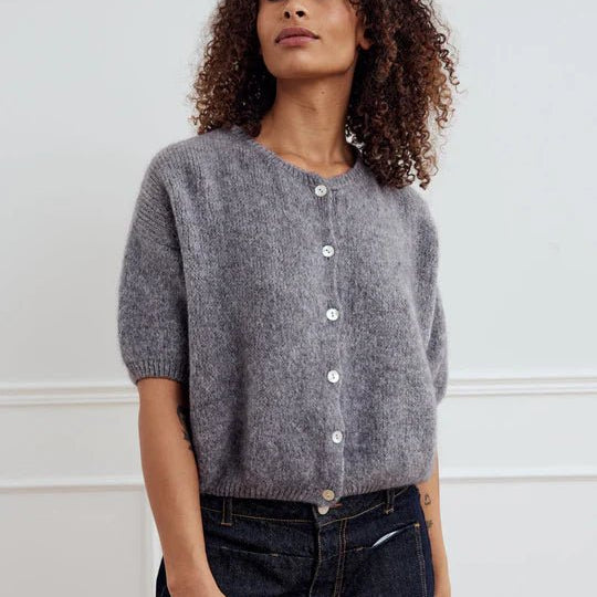 Noella Johanna Knit Cardigan Grey - Steranko Clothing Manchester