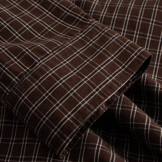 Noella Kesha L/S Blouse Cari Brown Check - Steranko Clothing Manchester