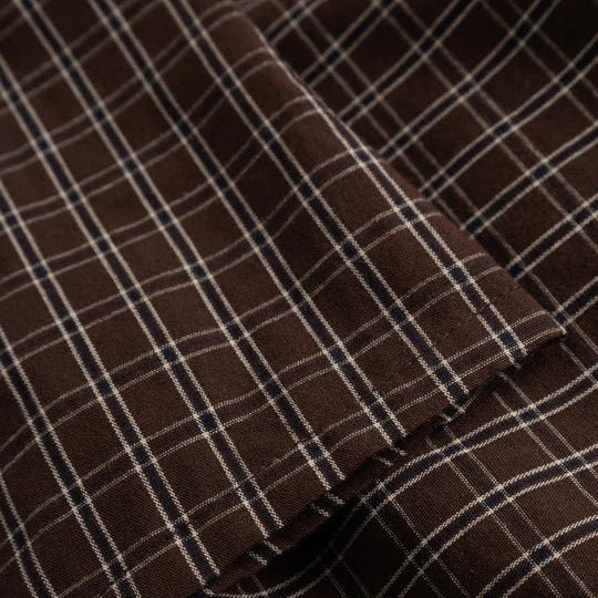 Noella Kesha L/S Blouse Cari Brown Check - Steranko Clothing Manchester