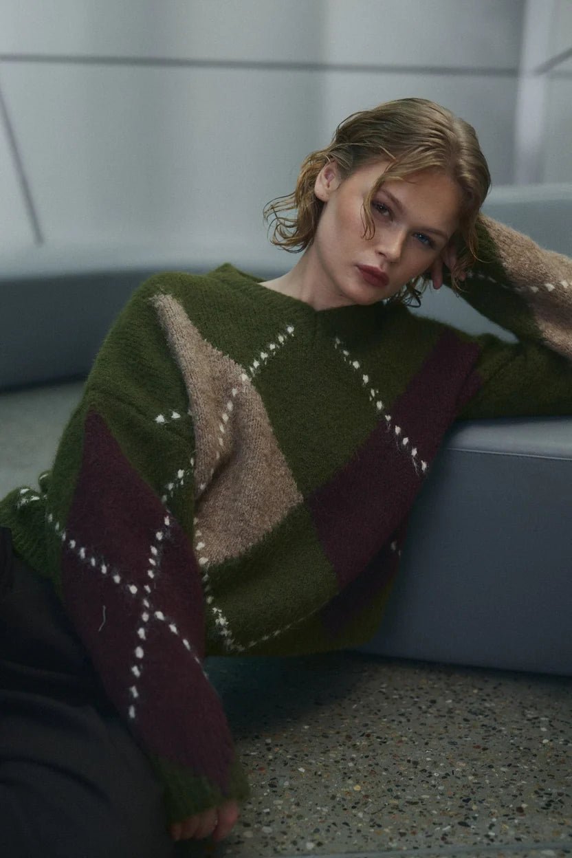 Noella Lai Knit Avocado Green Mix - Steranko Clothing Manchester