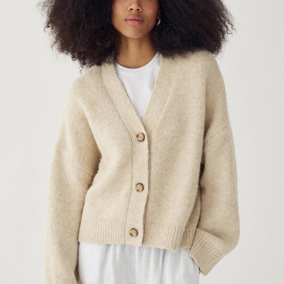 Noella Laiana Knit Cardigan Beige - Steranko Clothing Manchester