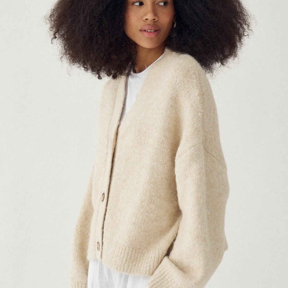 Noella Laiana Knit Cardigan Beige - Steranko Clothing Manchester
