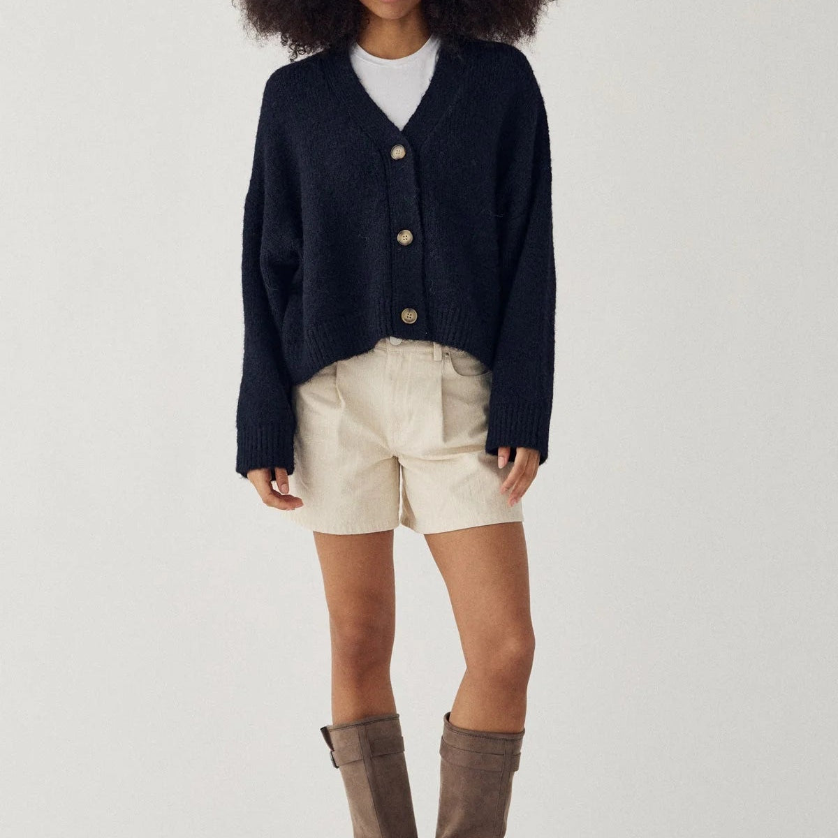 Noella Laiana Knit Cardigan Navy - Steranko Clothing Manchester
